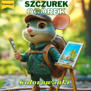 Kolorowanki Szczurek Ogórek do wielokrotnego druku A4